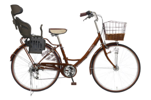 ヘッドレスト付チャイルドシート搭載グランディーノ 子供乗せ自転車 26 