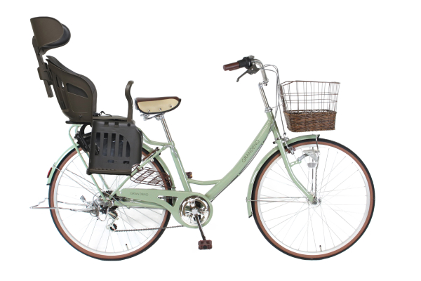 cyma ヘッドレスト付チャイルドシート搭載グランディーノ［外装6段変速］［26インチ］［クラス27キャリア］