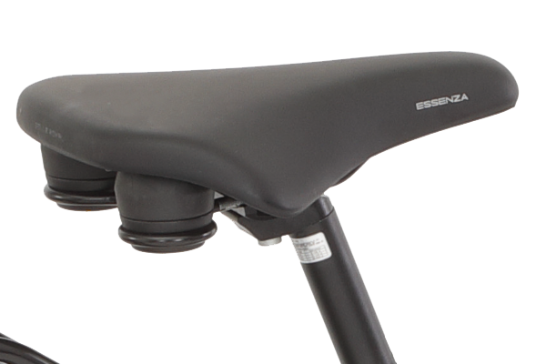 薄型のスタイリッシュサドル。エラストマーのクッションでソフトな乗り心地を実現。
