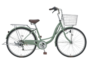 マットグリーンベージュ／アウラ266［外装6段変速］［26インチ］