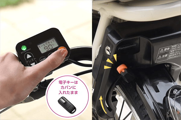 ラクイック COMBIチャイルドシート 大容量16ah バッテリー カラーコーデ ギュット アニーズ EX 3人乗り用チャイルドシート付きギュット・アニーズ・EX パナソニック
