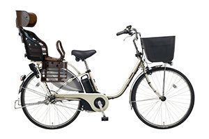 STチタンシルバー／ヘッドレスト付チャイルドシート搭載ビビ・EX -2019/2020モデル-［内装3段変速］［24インチ］［26インチ］［クラス27キャリア］