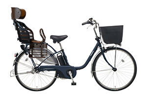 マットネイビー／ヘッドレスト付チャイルドシート搭載ビビ・EX -2019/2020モデル-［内装3段変速］［24インチ］［26インチ］［クラス27キャリア］