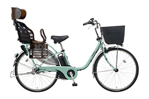 ミスティグリーン／ヘッドレスト付チャイルドシート搭載ビビ・EX -2019/2020モデル-［内装3段変速］［24インチ］［26インチ］［クラス27キャリア］