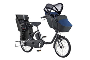 マットディープグレー／3人乗り用チャイルドシート付きギュット・クルーム・DX［内装3段変速］［20インチ］［クラス27キャリア］