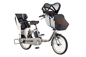 モダングレー／3人乗り用チャイルドシート付きギュット・クルーム・DX［内装3段変速］［20インチ］［クラス27キャリア］