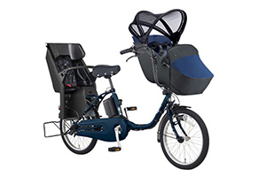 マットネイビー／3人乗り用チャイルドシート付きギュット・クルーム・DX［内装3段変速］［20インチ］［クラス27キャリア］