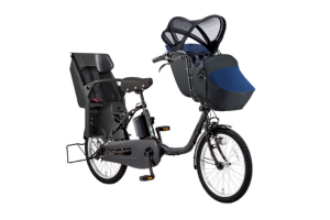 マットディープグレー／3人乗り用チャイルドシート付きギュット・クルーム・DX［内装3段変速］［20インチ］［クラス27キャリア］