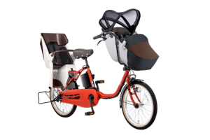 レッドオーカー／3人乗り用チャイルドシート付きギュット・クルーム・DX［内装3段変速］［20インチ］［クラス27キャリア］