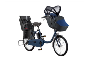 マットネイビー／3人乗り用チャイルドシート付きギュット・クルーム・DX［内装3段変速］［20インチ］［クラス27キャリア］