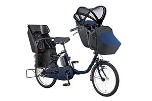 マットネイビー／3人乗り用チャイルドシート付きギュット・クルーム・EX［内装3段変速］［20インチ］［クラス27キャリア］