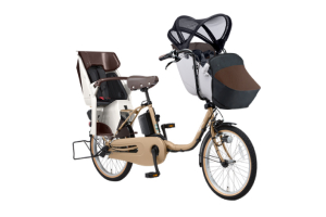 マットマロンベージュ／3人乗り用チャイルドシート付きギュット・クルーム・EX［内装3段変速］［20インチ］［クラス27キャリア］