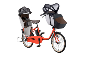 レッドオーカー／3人乗り用チャイルドシート付きギュット・クルーム・EX［内装3段変速］［20インチ］［クラス27キャリア］