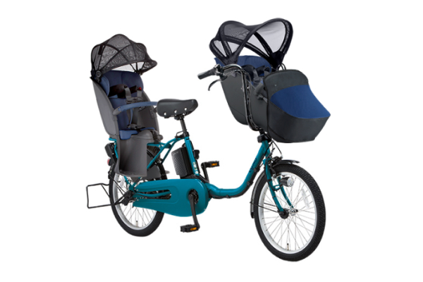 【電動自転車・電動アシスト自転車】パナソニック（Panasonic） 3人乗り用チャイルドシート付きギュット・クルーム・EX［内装3段変速］［20インチ］［クラス27キャリア］