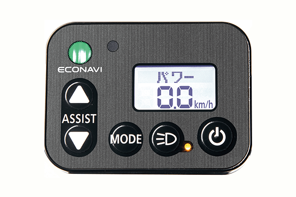 バッテリー残量表示や走行速度表示機能を搭載した、スポーツモデルのためのスイッチ。