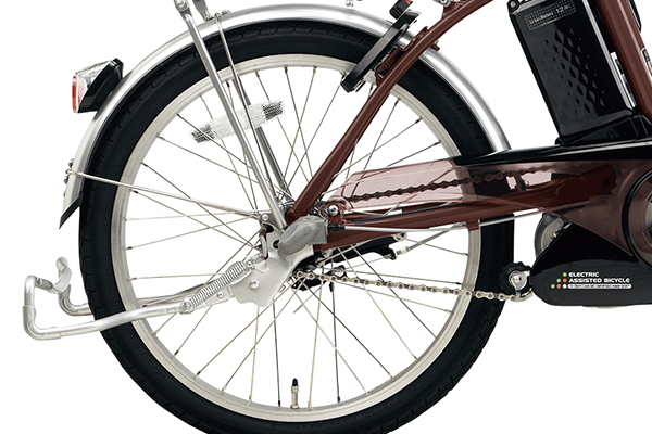 チェーン外れの心配が少なく、メンテナンスがラクな内装3段変速機を搭載。