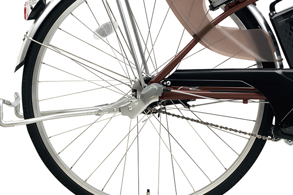 チェーン外れの心配が少なく、メンテナンスがラクな内装3段変速機を搭載。