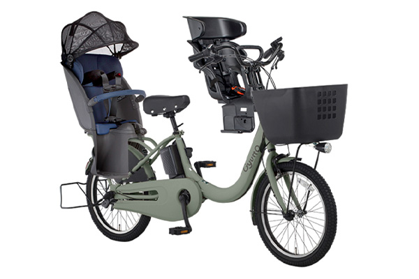 【電動自転車・電動アシスト自転車】パナソニック（Panasonic） 3人乗り用チャイルドシート付きギュット・クルームR・DX［内装3段変速］［20インチ］［クラス27キャリア］
