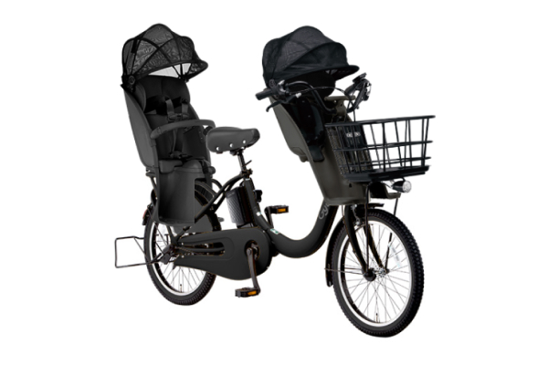 3人乗り電動自転車パナソニック製子供乗せシート付きお子様の送迎に最適 