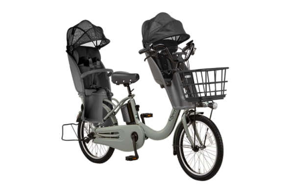 【電動自転車・電動アシスト自転車】パナソニック（Panasonic） 3人乗り用チャイルドシート付きギュット・クルームR・DX［内装3段変速］［20インチ］［クラスSキャリア］