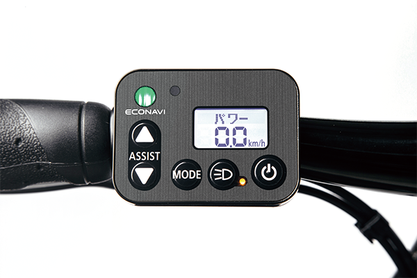 バッテリー残量表示だけでなく、走行速度も表示可能(※画像は2019モデル)