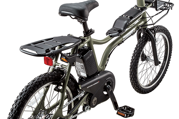 ワイルド感溢れるモトクロスタイプのアルミフレームでかっこ良さを演出。