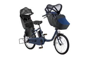 マットネイビー／3人乗り用チャイルドシート付きギュット・クルーム・DX［内装3段変速］［20インチ］［クラスSキャリア］