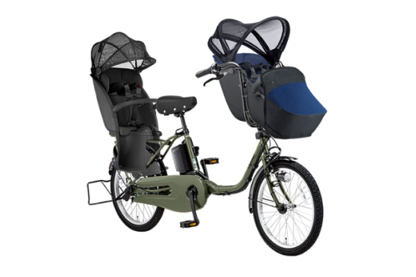 【電動自転車・電動アシスト自転車】パナソニック（Panasonic） 3人乗り用チャイルドシート付きギュット・クルーム・DX［内装3段変速］［20インチ］［クラスSキャリア］