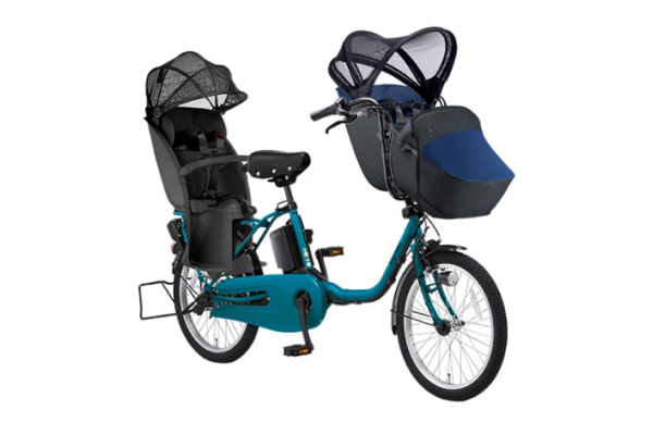 【電動自転車・電動アシスト自転車】パナソニック（Panasonic） 3人乗り用チャイルドシート付きギュット・クルーム・EX［内装3段変速］［20インチ］［クラスSキャリア］［押し歩きモード］