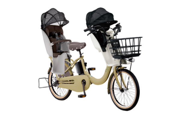 【電動自転車・電動アシスト自転車】パナソニック（Panasonic） 3人乗り用チャイルドシート付きギュット・クルームF・DX［内装3段変速］［20インチ］［クラス27キャリア］