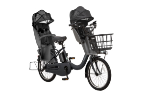 マットコークスブラック／3人乗り用チャイルドシート付きギュット・クルームF・EX［内装3段変速］［20インチ］［クラスSキャリア］［押し歩きモード］