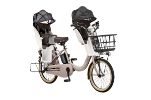 コーラルフォググレー／3人乗り用チャイルドシート付きギュット・クルームF・EX［内装3段変速］［20インチ］［クラスSキャリア］［押し歩きモード］