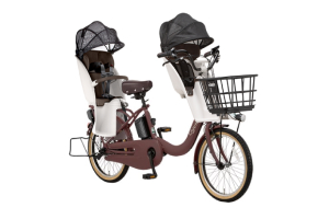 マットジェードモカ／3人乗り用チャイルドシート付きギュット・クルームF・EX［内装3段変速］［20インチ］［クラスSキャリア］［押し歩きモード］