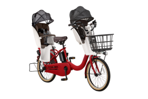 カンパリレッド／3人乗り用チャイルドシート付きギュット・クルームR・EX［内装3段変速］［20インチ］［クラスSキャリア］［押し歩きモード］