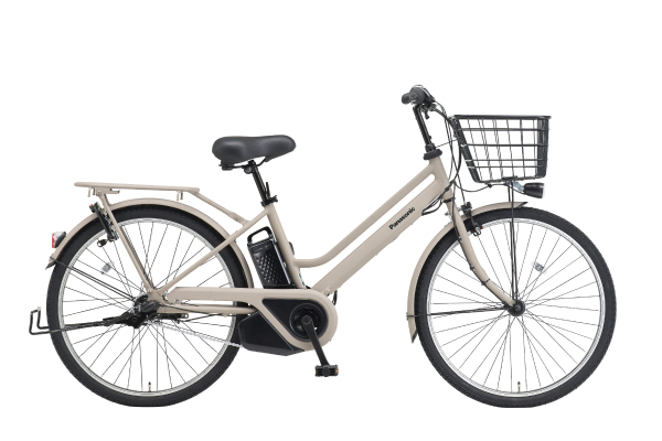 電動自転車 パナソニック 26インチ バッテリー 充電器 付き シルバー 