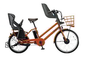E.Xアンバーオレンジ／3人乗り用チャイルドシート付きbikke GRI［内装3段変速］［クラス27キャリア］［3人乗り対応］