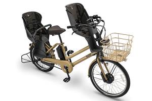 E.Xランドベージュ／3人乗り用チャイルドシート付きbikke GRI dd（ビッケグリdd）［内装3段変速］［クラス27キャリア］［3人乗り対応］