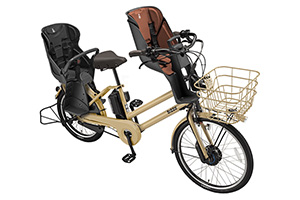 T.Xランドベージュ(2020モデル)／3人乗り用チャイルドシート付きbikke GRI dd（ビッケグリdd）［内装3段変速］［クラス27キャリア］［3人乗り対応］