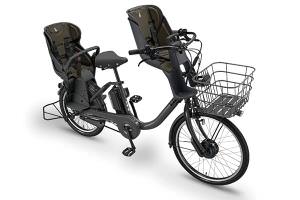 E.XBKダークグレー(2018)／3人乗り用チャイルドシート付きbikke MOB dd（ビッケモブdd）［内装3段変速］［20インチ］［クラス27キャリア］