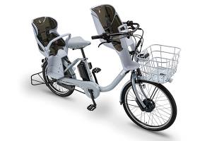 E.XBKブルーグレー(2018)／3人乗り用チャイルドシート付きbikke MOB dd（ビッケモブdd）［内装3段変速］［20インチ］［クラス27キャリア］