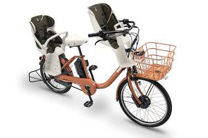 E.Xオークルオレンジ(2018)／3人乗り用チャイルドシート付きbikke MOB dd（ビッケモブdd）［内装3段変速］［20インチ］［クラス27キャリア］