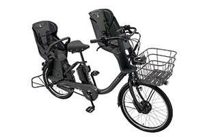 E.XBKダークグレー／3人乗り用チャイルドシート付きbikke MOB dd（ビッケモブdd）［内装3段変速］［20インチ］［クラス27キャリア］
