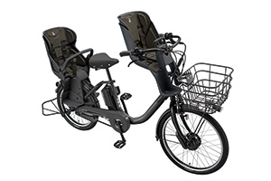 E.XBKダークグレー(2020モデル)／3人乗り用チャイルドシート付きbikke MOB dd（ビッケモブdd）［内装3段変速］［20インチ］［クラス27キャリア］