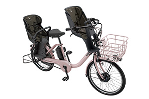 E.Xオールドローズ(2020モデル)／3人乗り用チャイルドシート付きbikke MOB dd（ビッケモブdd）［内装3段変速］［20インチ］［クラス27キャリア］