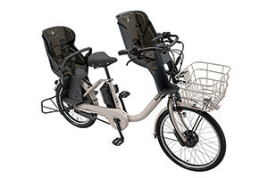 E.Xモルベージュ(2020モデル)／3人乗り用チャイルドシート付きbikke MOB dd（ビッケモブdd）［内装3段変速］［20インチ］［クラス27キャリア］