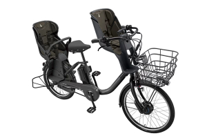 E.XBKダークグレー(2023モデル)／3人乗り用チャイルドシート付きbikke MOB dd（ビッケモブdd）［内装3段変速］［20インチ］［クラス27キャリア］