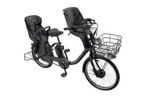 E.XBKダークグレー／3人乗り用チャイルドシート付きbikke MOB dd（ビッケモブdd）