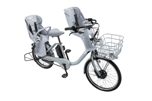 E.XBKブルーグレー(2024モデル)／3人乗り用チャイルドシート付きbikke MOB dd（ビッケモブdd）