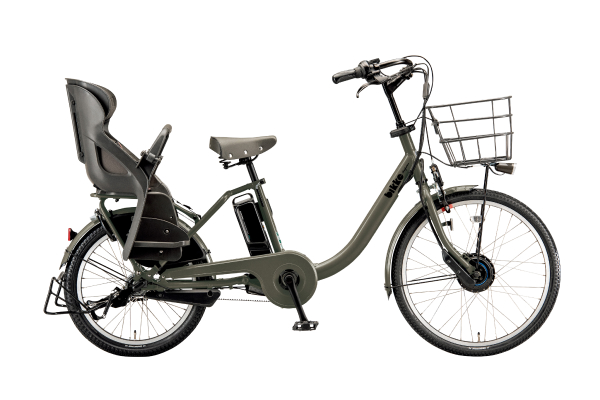 bikke2モブ 二人乗り電動自転車 リヤチャイルドシートカバー、充電池 