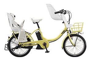 E.Xシトロンイエロー／3人乗り用チャイルドシート付きbikke MOB e［内装3段変速］［20インチ］［クラス27キャリア］［3人乗り対応］